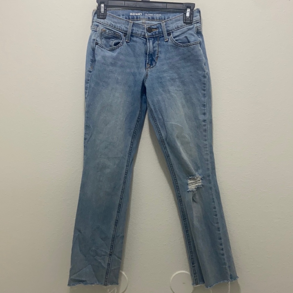 Old navy mid rise  flare jeans size 0